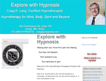 Tablet Screenshot of explorewithhypnosis.com